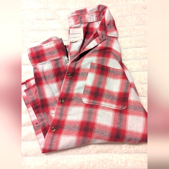 Aeropostale Red Plaid Flannel - Picture 1 of 5